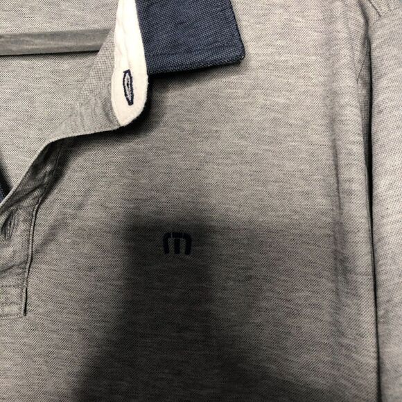 Travis Mathew Shirt Mens Large Gray Polo Casual Golf Pima Embroidered Logo - Picture 5 of 10